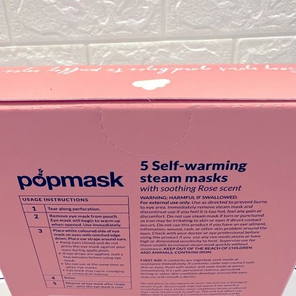 POPMASK LONDON
Sleepover Rose Scented Self-Warming Steam Mask (5 Pack) - Picture 6 of 6